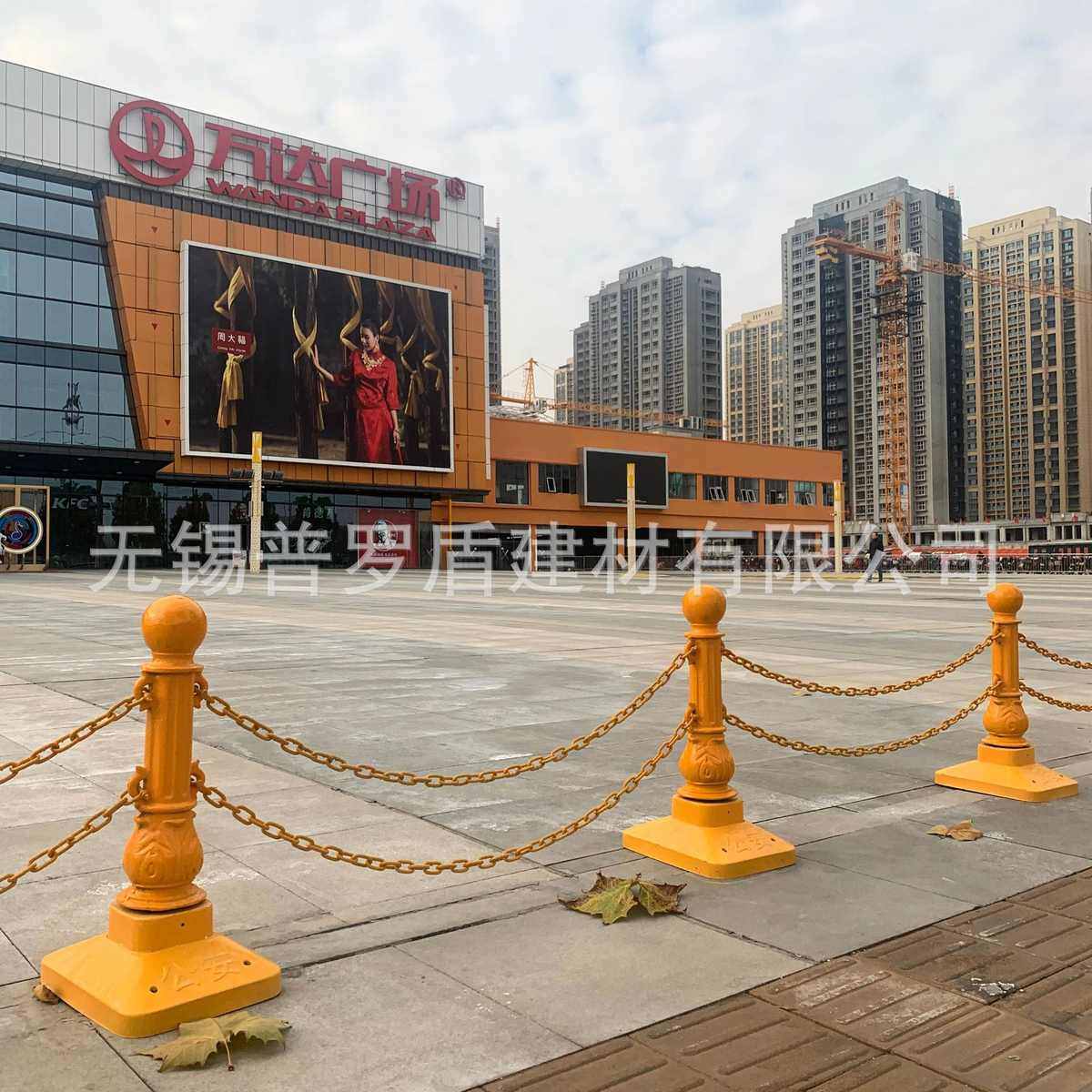 工地铸铁立柱景观隔离墩海边防护栏杆铸铁罗马立柱河道装饰铁链桩
