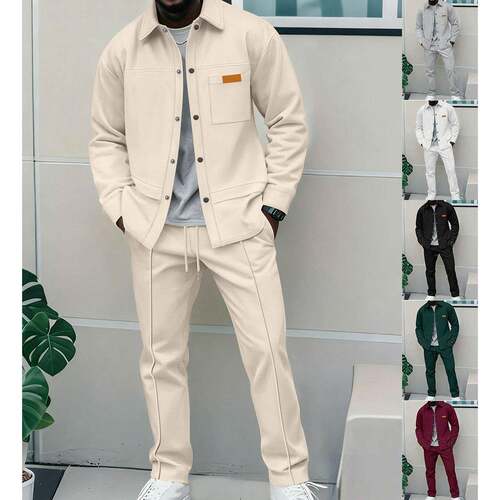New Men's Set Autumn Winter Menswear Two-Piece Outfit Spring
