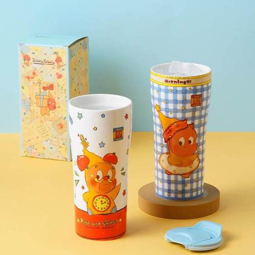 SOCCA星星人联名陶瓷保温杯保冷喝水随行杯带盖子情侣生日礼物水