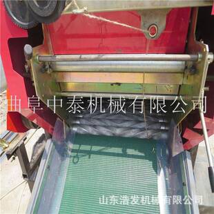 青鲜玉米杆粉碎打包机全自动圆草捆式压捆机秸秆青储用打捆包膜机