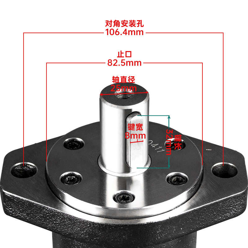 液压马达低速大扭矩BMR80/100/125/160/315绞盘模具Danliss油马达
