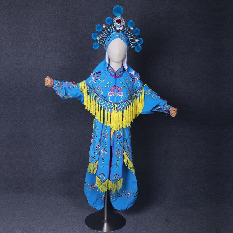 正品戏曲戏剧服武装女兵衣小出孩服学生古装刀马旦女将武旦将演装