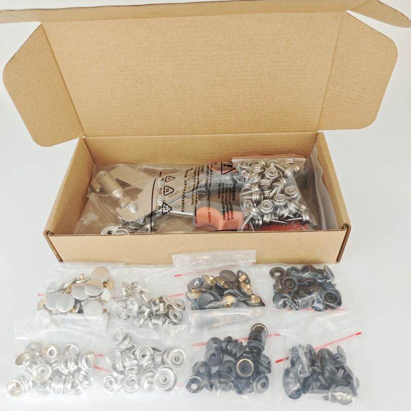 300含pcs大GPU白扣螺丝扣配新款大白扣手压钳四合扣扣机安打装工