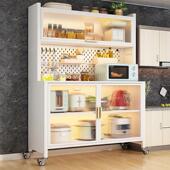 厨房餐边储物柜落地可移动多层喂养柜家用电器多功能收纳柜子