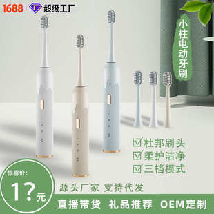 清洁家用智能软毛牙牙刷全自动声波神器震动洁 电动usb按键式