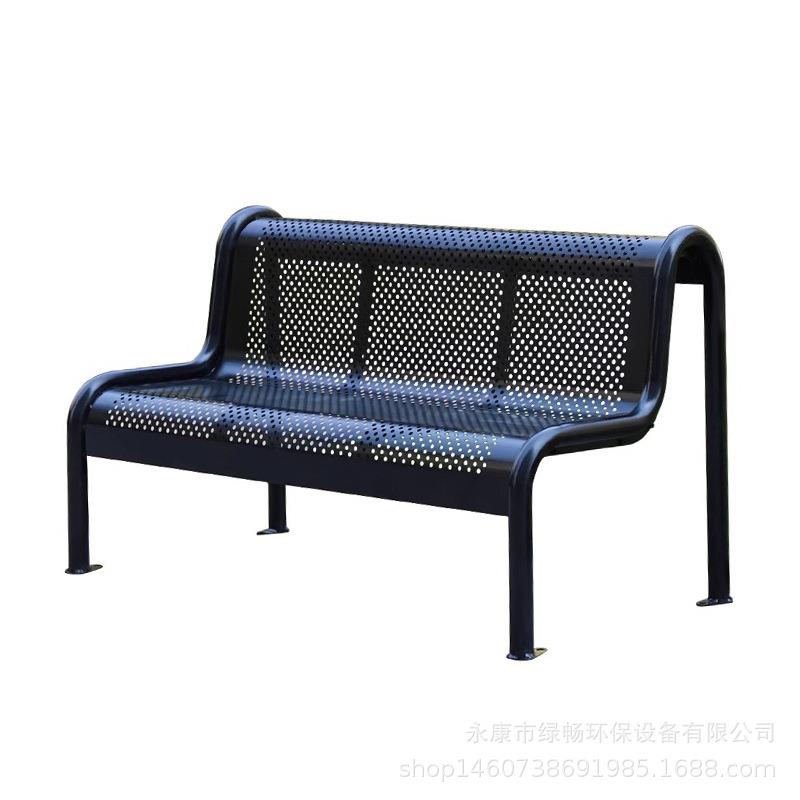 户外公园长椅篮球场金属室外长条凳铁艺小区广场双人防水防晒长凳