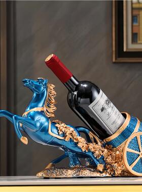 红酒架摆件马到成功创意马现代家用酒柜葡萄酒酒架酒瓶红酒架子托