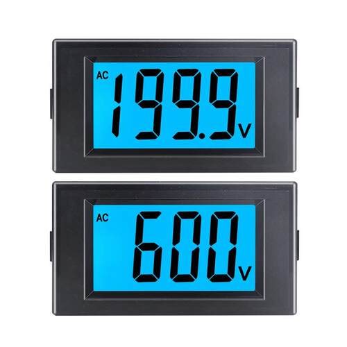 数显交流电压表0-200V600V数字电压表头AC/DC8-12V隔离供电D69-22