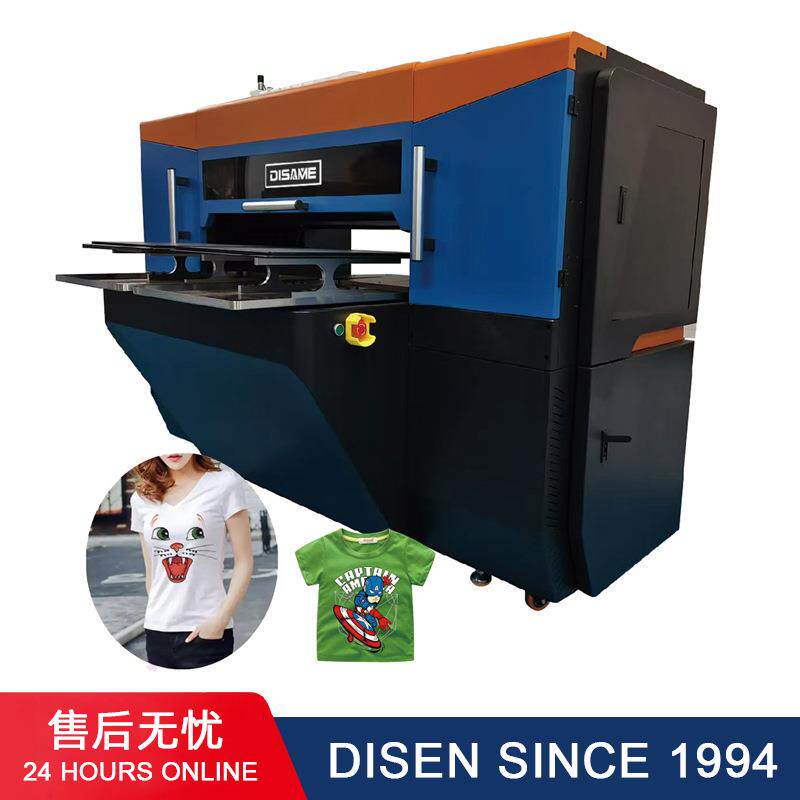 双工位数码直喷打印机服装衣服图案t恤纺织布dtgprintermachine