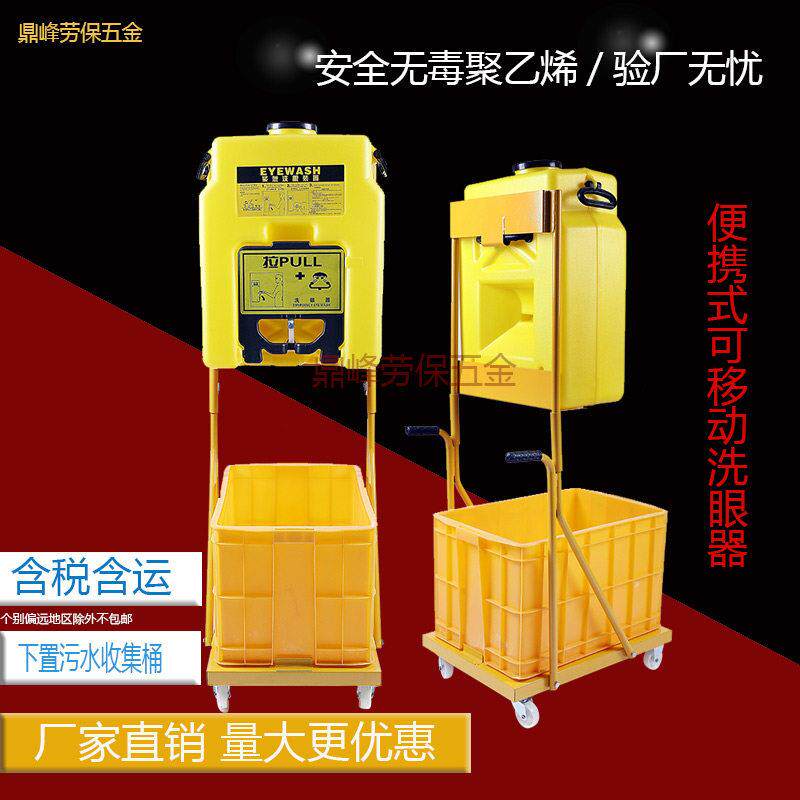 6650洗眼器挂壁53L 工厂推车移动式可携式验厂喷淋实验室洗眼器