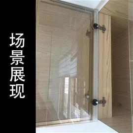 酒柜淋展示柜开孔弹簧杯铰链玻璃橱柜玻璃Z框合页无框