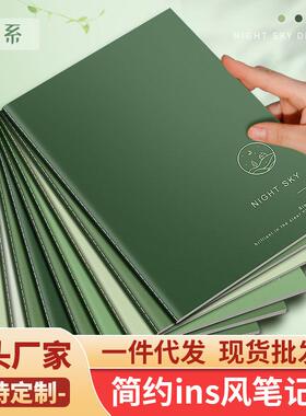 笔记本高中生简约ins风a4文艺精致b5学生记事本a5加厚复古车线本