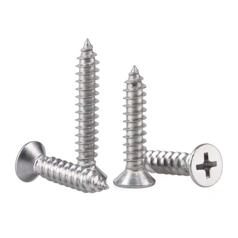 自尖攻螺丝头螺钉攻尾不锈钢槽ka十字小精密304沉自平头