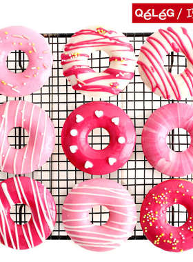 6连硅胶甜甜圈模具硅胶空心爱心甜甜圈蛋糕烤箱耐高温烘焙模具