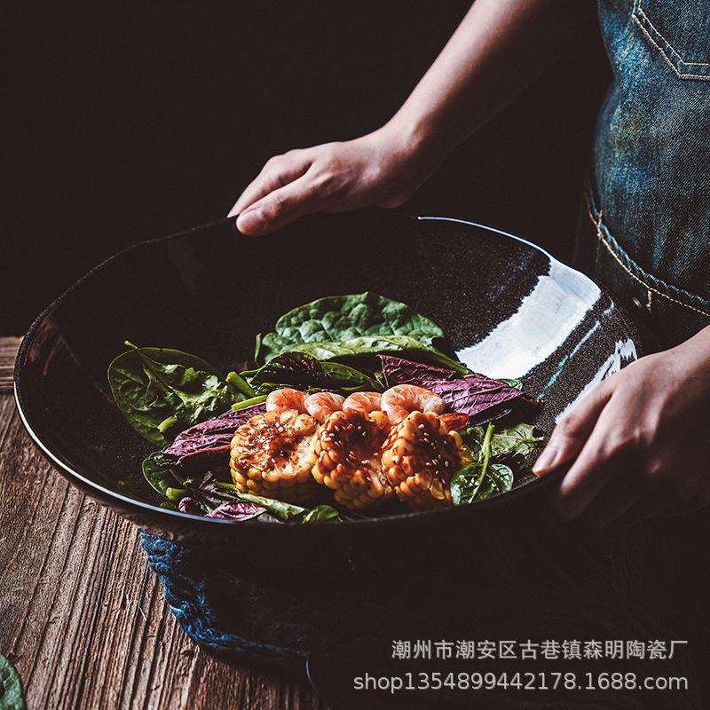 日式创意陶瓷窑变水煮鱼麻辣烫碗餐厅酒店拉面碗家用大号汤碗
