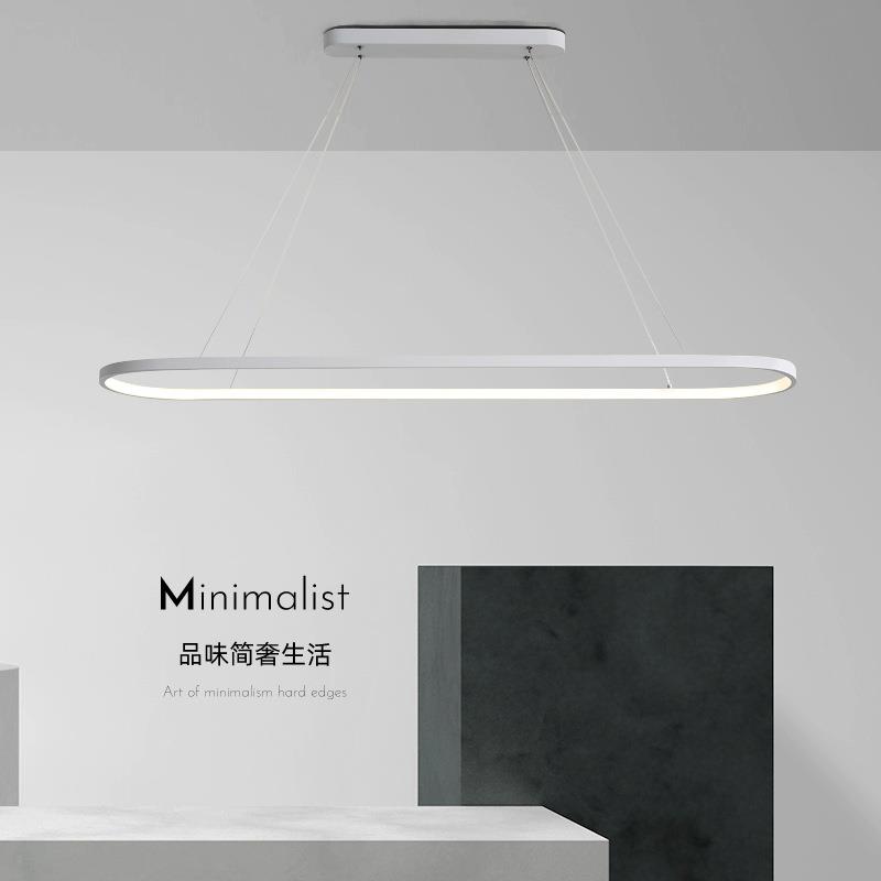 led长条灯餐厅吊灯简约现代办公室工作区灯具个性创意饭厅吧台灯