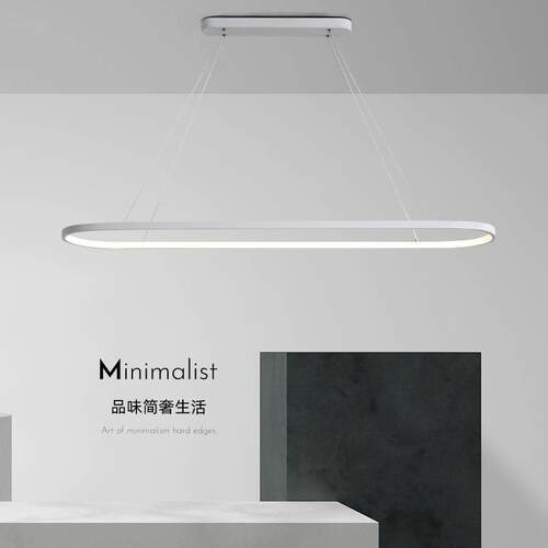 led长条灯餐厅吊灯简约现代办公室工作区灯具个性创意饭厅吧台灯