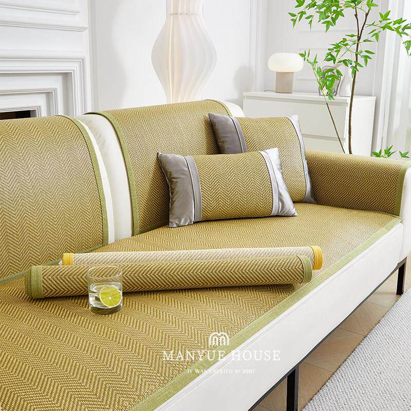 蔓越家 夏季冰藤凉席沙发垫客厅空调沙发套罩巾凉感夏天席子防滑