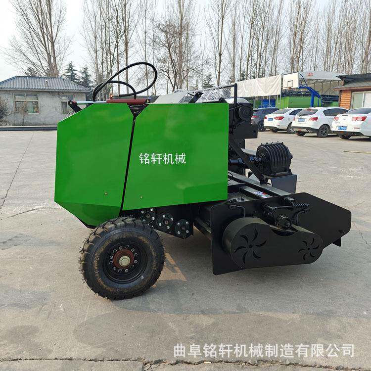 全自动秸秆粉碎打捆机小麦秸秆收割打包机自动捡拾圆捆打捆机