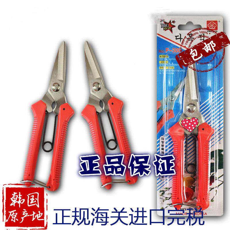 新款原装正品 韩国花信剪刀进口P-300摘果剪 果枝剪 园艺剪刀