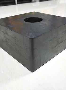黑色橡胶减震垫大方形缓冲块防震橡胶垫冲床垫加厚工业用带大小孔