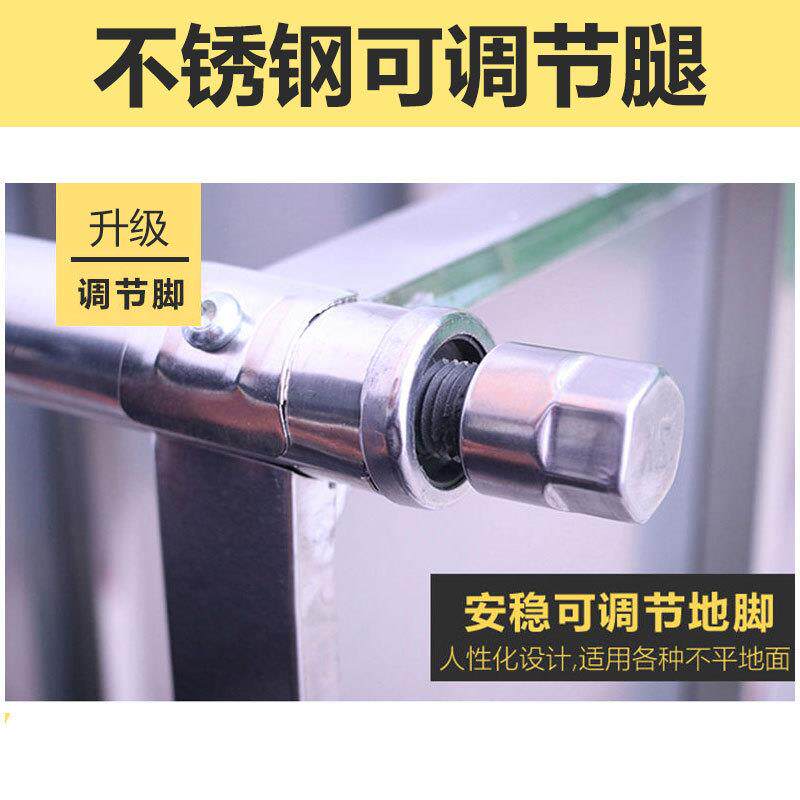 不锈钢货架四层厨房置物架落地储物收纳架整理锅架微波炉架子