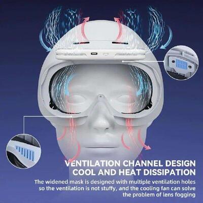 VR Glasses Face Cushion Widened Breathable Cooling Fans