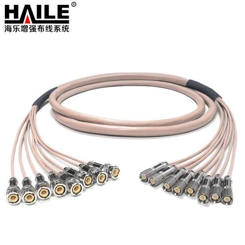 2M跳线BNCQ9-L9 两兆E1接头成品跳线 syv-75-2-1同轴电缆跳线 8芯