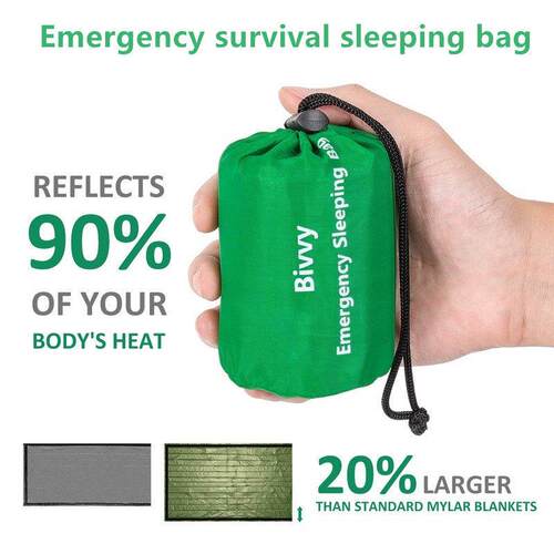 Waterproof Lightweight Thermal Emergency Sleeping Bag Bivy S
