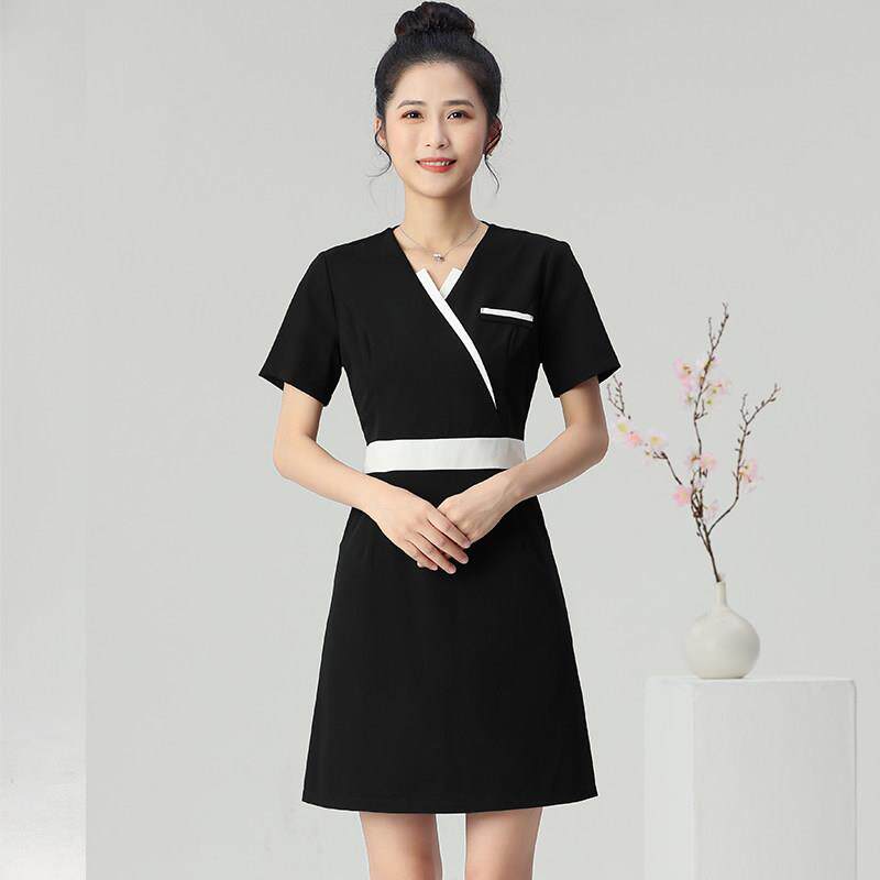 2024年美容师工作服女高端美容院短袖足浴技师夏装皮肤管理师工衣