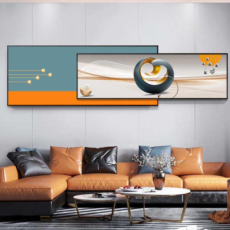 现代北欧轻奢客厅装饰画沙发背景墙挂画抽象简约叠加卧室床头壁画,家居饰品,现代装饰画,淘宝优惠券,粉丝福利购,淘宝优惠卷