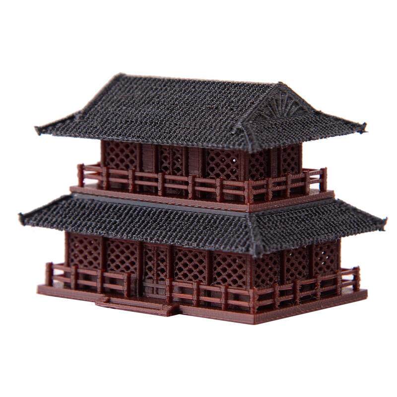 精品假山盆景摆件吸水石上水石古典建筑楼阁凉亭连廊小屋树脂摆件