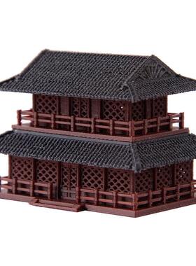 精品假山盆景摆件吸水石上水石古典建筑楼阁凉亭连廊小屋树脂摆件