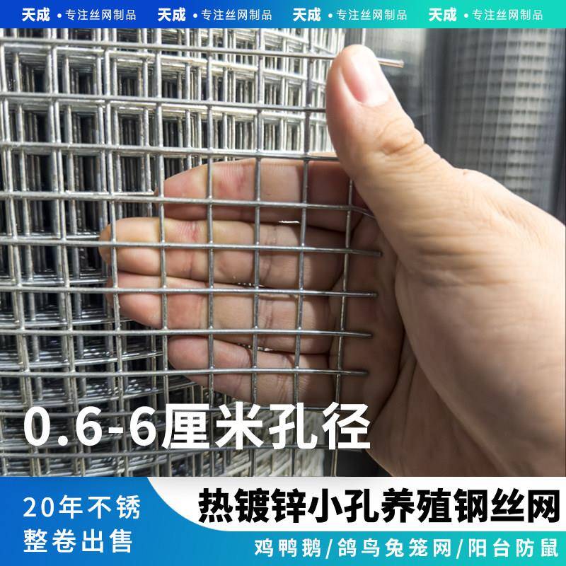 热浸镀锌铁丝网网格室外栅栏围栏网养鸡阳台防护网狗笼筛网钢丝网