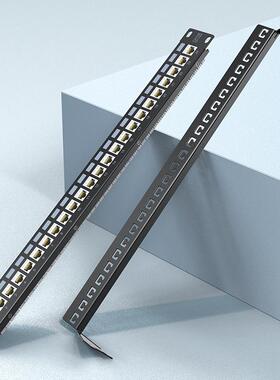 网络配线架满配0.5u高密19寸机柜24口超五类机架式30u镀金机箱