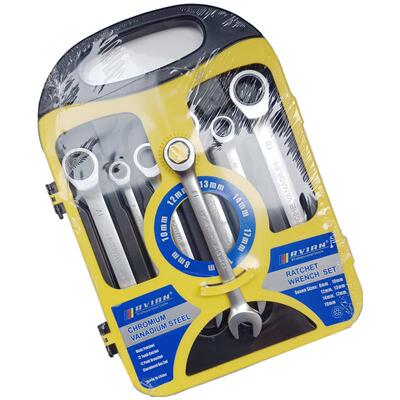 轮7件套两用棘7扳手双头2齿梅向花开口活动头固定头呆头双20074扳