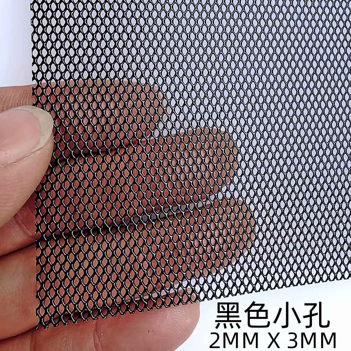 黑色加密小孔铝质通风网 可客制防蚊防虫菱形透气铝网适用于散热图片