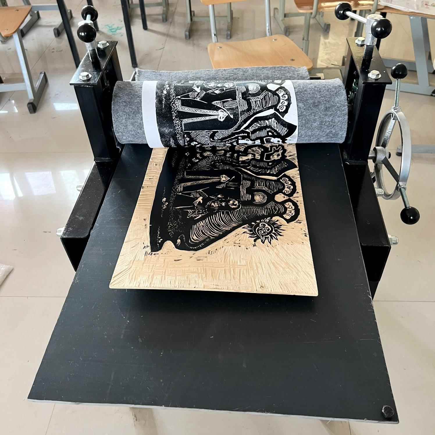 版画机铜版画木版画机器版画压印机凹版凸版全开微型小型版画机图片