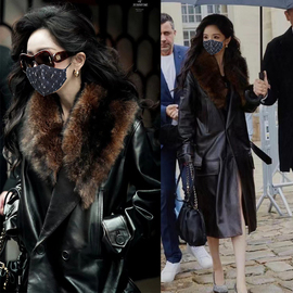 黑色pu皮衣大衣西装外套女高级感宽松系带皮衣休闲气质中长款西服