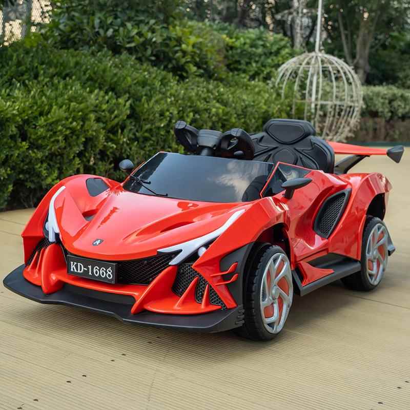 高档童四轮电动带汽 遥控儿四驱玩具车可坐人男女宝车宝1-5岁漂移