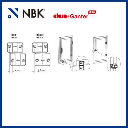 NBK ELESA BMS.EH 弹簧门锁高科技聚合体六角扳手解锁机械配件