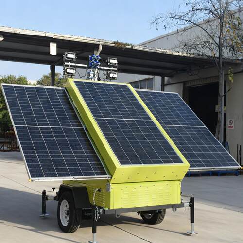 电动工程照明灯 新能源太阳能照明灯车 移动式工程发电灯源跨境