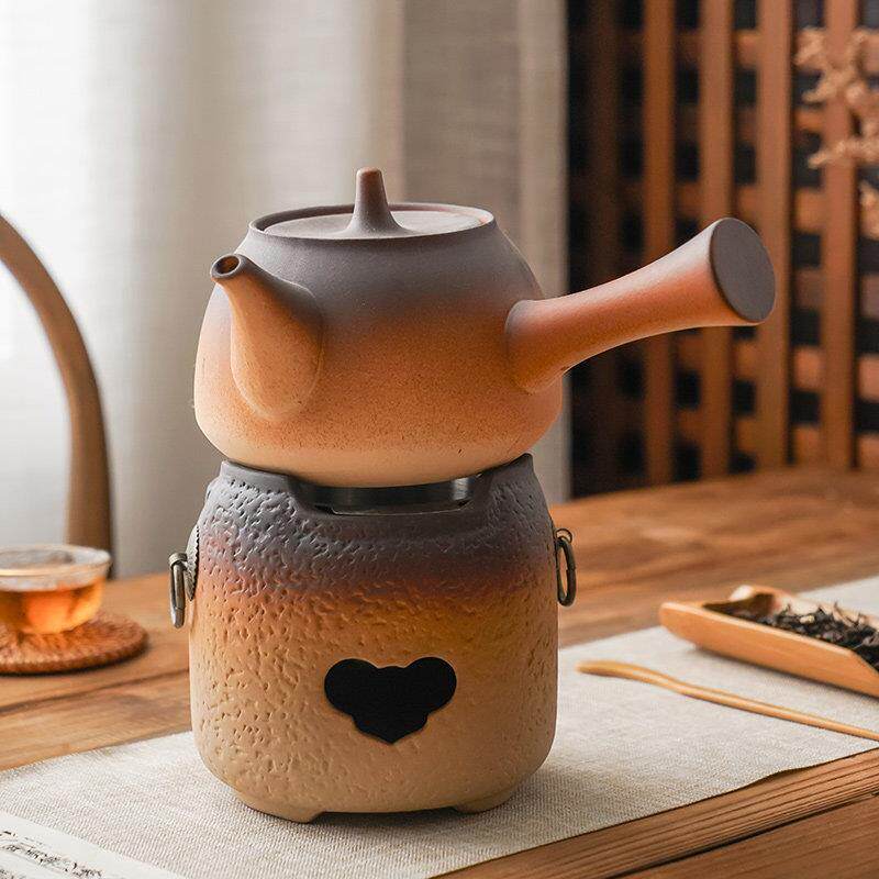 家用户外野外陶瓷酒精炉碳烤炉煮茶器烧水壶温泡茶炉茶壶套组底座