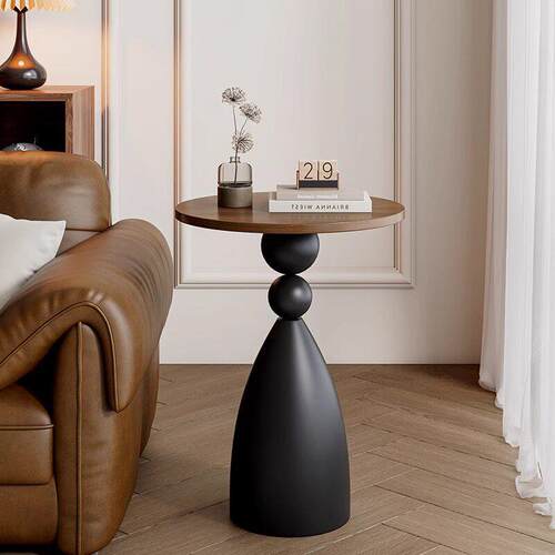 中古风客厅沙发实木边几角几法式覆古卧室设计感边桌床头柜小桌子