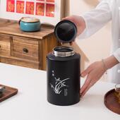茶罐家用 不锈钢金属密封茶叶罐大号防潮创意存茶罐子 茶叶盒空盒