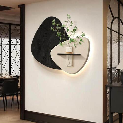 立体砂岩入户玄关装饰画水培绿植客厅电视沙发背景墙挂画高档壁画