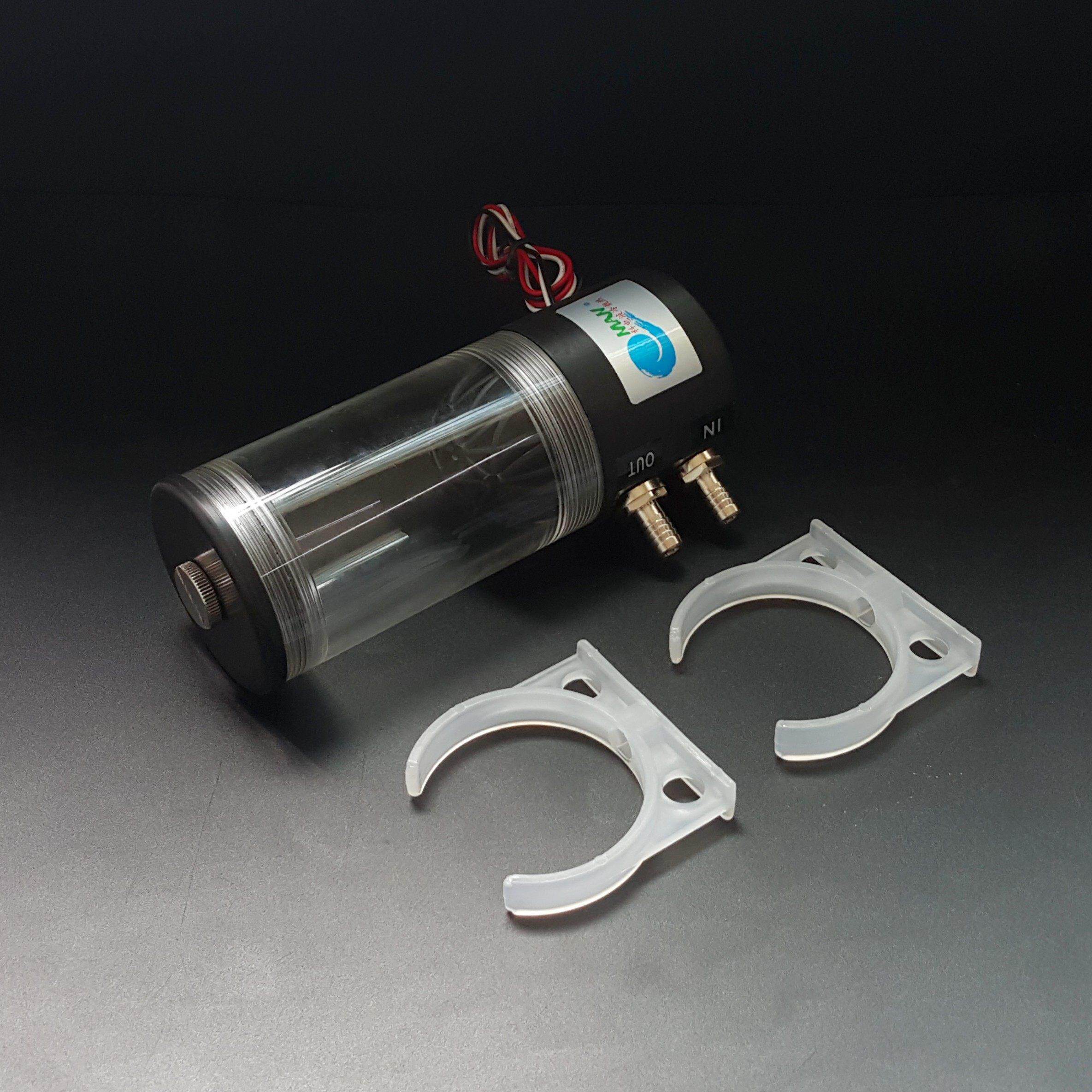 科电MS-500x 电脑 水冷水泵 圆柱压克力水箱一体式循环水帮浦超静