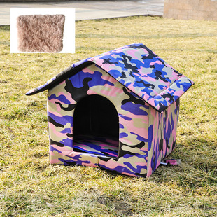 宠物猫窝庇护所防雨流浪猫户外窝过冬暖房箱子寒潮厚款大号阳台床