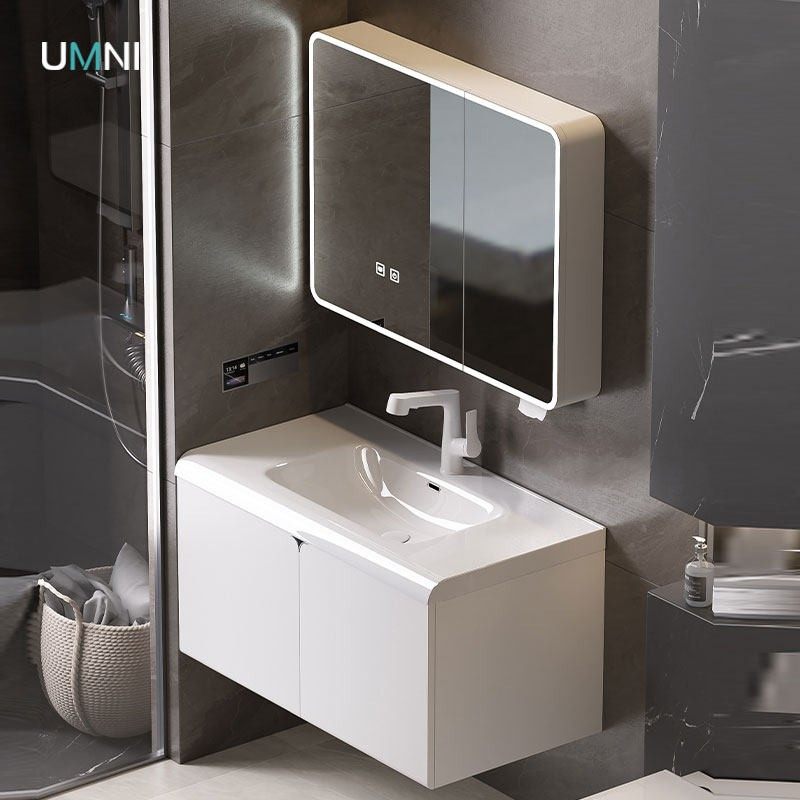 挂墙式浴室柜组合小户型一体陶瓷洗手洗漱盆卫生间洗脸盆不锈钢柜