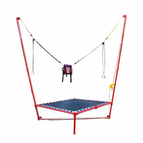 c8x折叠商用蹦蹦儿童蹦极弹跳广场绞盘摆摊手摇健身自锁蹦床户外